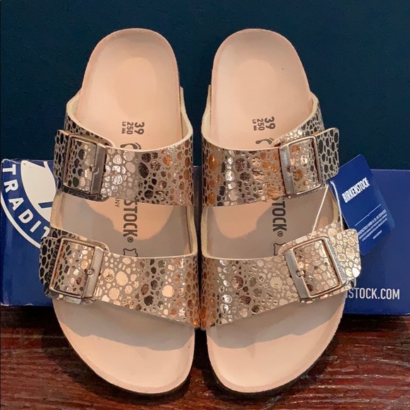 ARRIVED💥BIRKENSTOCK Arizona Metallic Stone Copper - Picture 6 of 8